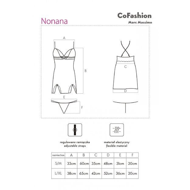 CoFashion juodi perregimi neriniuoti naktinukai Nonana