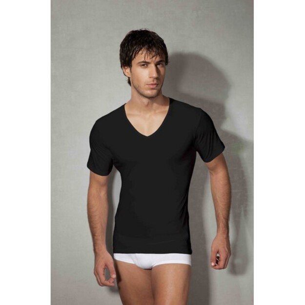  Doreanse Vyriški juodi medvilniniai apatiniai marškinėliai 2810