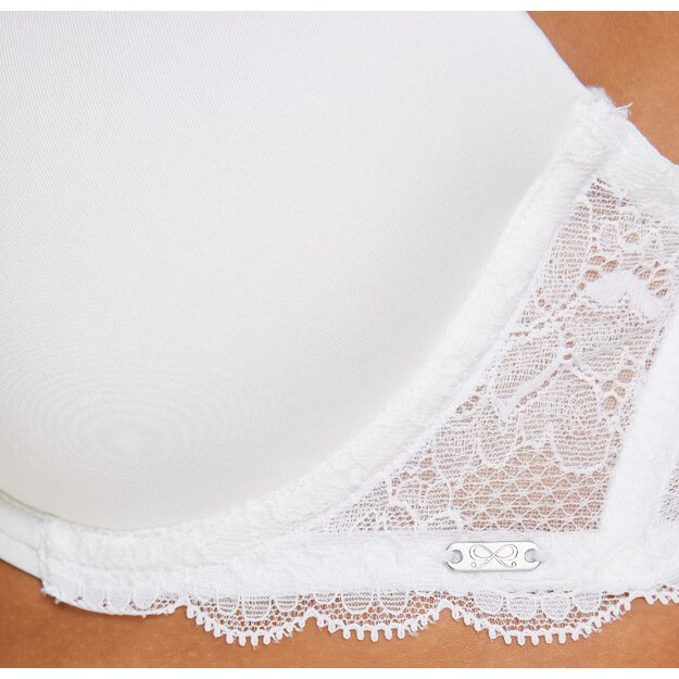 Hunkemoller 75F dydžio baltos spalvos liemenėlė 166944 White