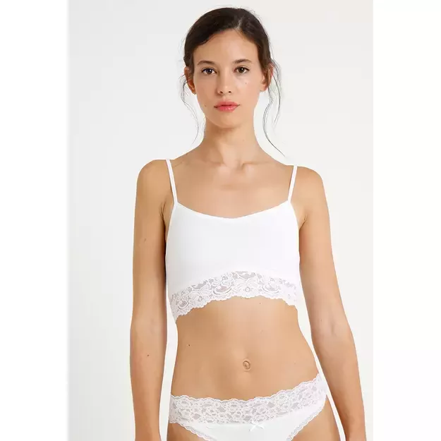 Sloggi 48 dydžio baltos spalvos liemenėlė Romance H Bralette