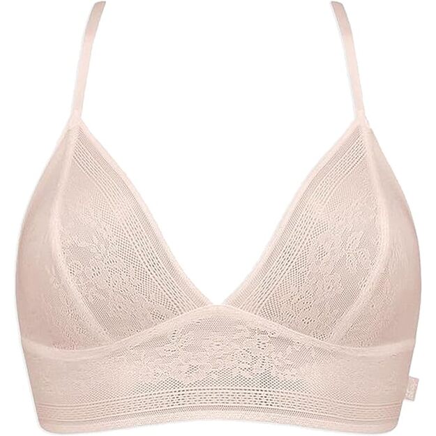 Sloggi L(40) dydžio violetinės spalvos neriniuota braletė ZERO Lace Bralette 