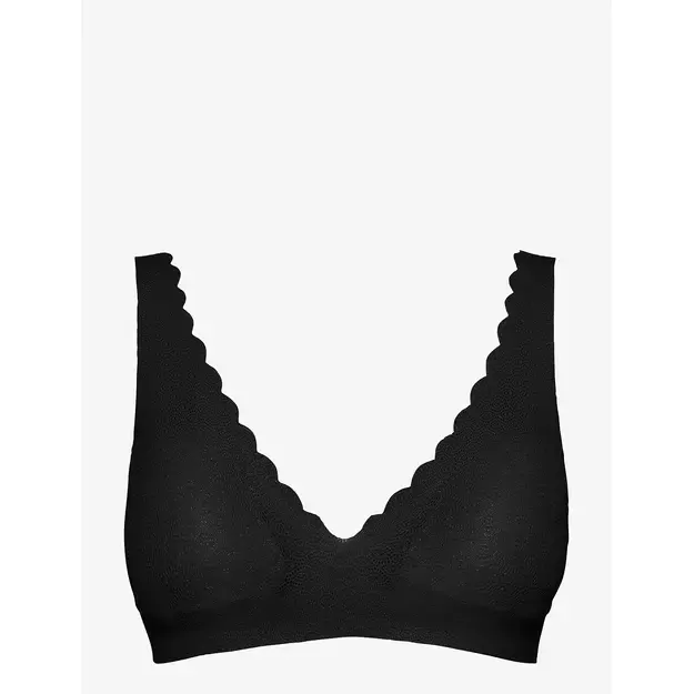 Sloggi S(36) dydžio juodos spalvos sportinė liemenėlė ZERO Feel Lace Bralette