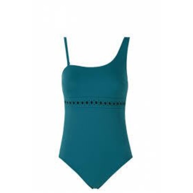 Sloggi S(36) L(40) XS(34) M(38) dydžio vientisas elektrinės spalvos maudymosi kostiumėlis swim Tamarama OP