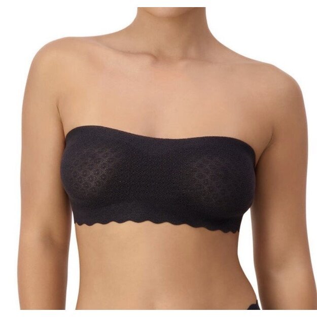 Sloggi XS(34) dydžio juodos spalvos sportinė liemenėlė ZERO Feel Lace Bandeau