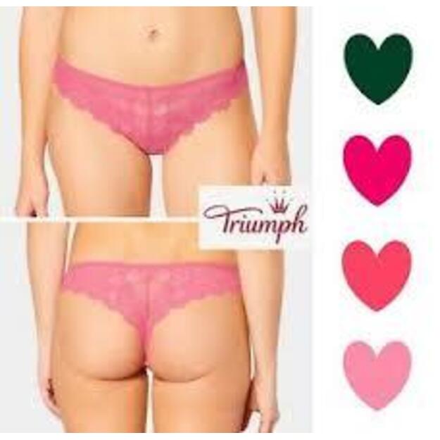 Triumph 38 didžio ružavos  spalvos kelnaitės  iš nėrinių   Tempting Lace Brazilian String