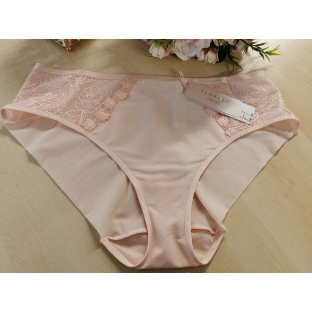 Triumph 46(XXL) dydžio šviesios persiko spalvos kelnaitės Wild Rose Florale Tai