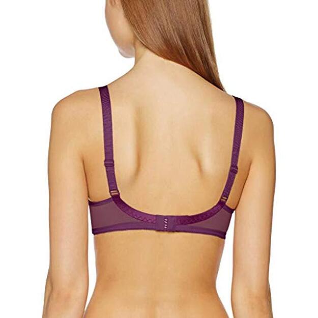 Triumph 80G violetinės spalvos su raudonais nėriniais liemenėlė Beauty-Full Darling WP