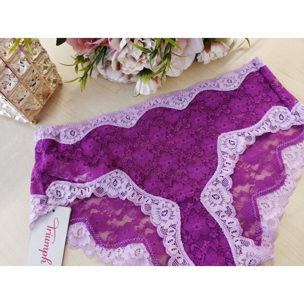 Triumph M(38) dydžio violetinės spalvos neriniuotos kelnaitės Brief Lace Lace Hipster