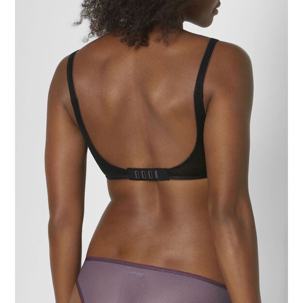 Triumph M(38) L(40) S(36) XS(34) juodos spalvos sportinė  liemenėlė OXYGENE Infinite Soft Bra