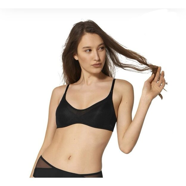 Triumph S(36) XS(34) dydžio juodos spalvos sportinė  liemenėlė OXYGENE H Soft Bra