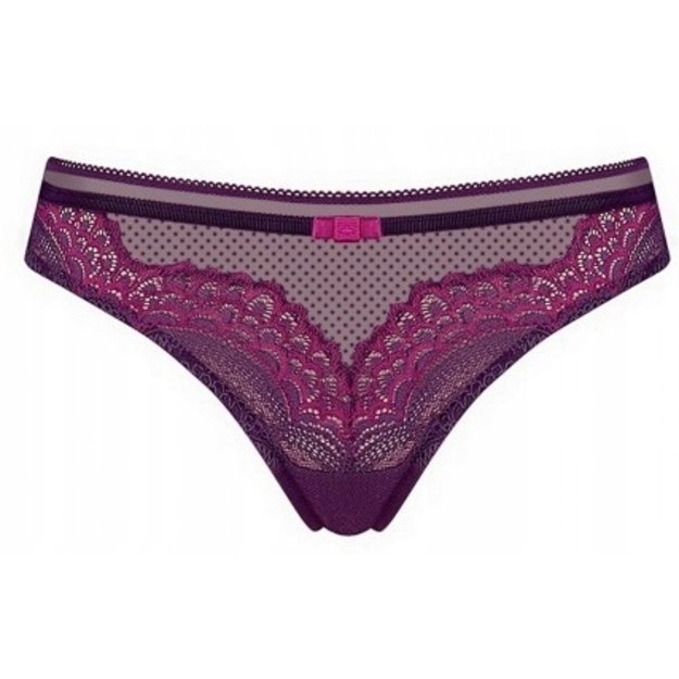 Triumph violetinis spalvos su raudonas nėriniais 42 dydžio stribngai Beauty-Full Darling String